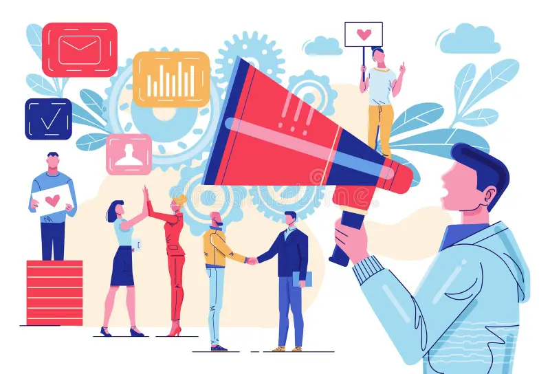 influencer-marketing-social-network-promotion-media-smm-campaign-internet-advertisement-announcement-man-shouting-megaphone-183626609